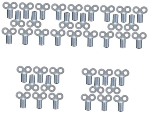 Angoily 40pcs Chrome Radiator Bleeder Key Water Key for Air Plumbing Tool Radiator Utility for Old