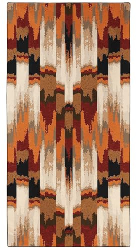 YISUMEI Mikrofaser Strandtuch XXL, Strandhandtuch Leicht Strandtücher Schnelltrocknend, Vintage Ombre Patchwork Streifen, 180 x 90 cm