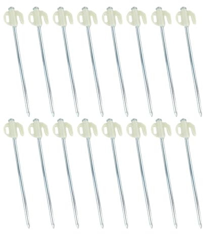 Ukbzxcmws 16 Stück leuchtende Campingzelt-Heringe, Stahl-Spikes, robuste Zeltheringe, winddicht, verlängerte Zelt-Bodennägel, Outdoor-Camping, Zeltheringe