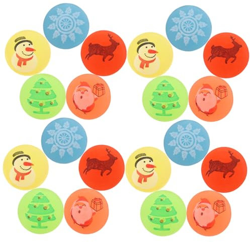 Vaguelly 24stücke Leuchtende Weihnachts-ballspielzeuge Bunte Bouncy Für Festlichkeiten Und Partys Für Weihnachtsfeiern Und Events