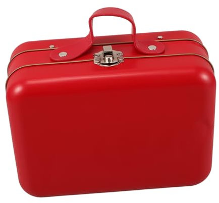 LALADEFIEE Mini-koffer Aus Eisen Vintage-mini-koffer Bonbonbox Weißblechbox Münzbehälter Für Reise-und Aufbewahrungsbehälter Reise-andenkenbox Kleine Deko-box