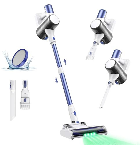 Ultenic U10Ultra aspiradora Escoba sin Cable, 450 W, 1 Liter, 70 Decibeles, 2 Velocidades, Blanco