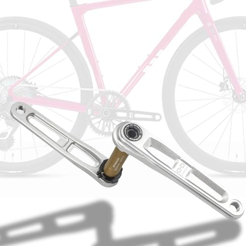 HZXQCVB 165/170/175mm Gravel Rennrad Kurbelarm Set GXP-Befestigung Aluminium-Legierung Linke Und Rechte Hohle Integrierte Kurbelgarnitur Kompatibel Mit Einfachem Kettenblatt(Without BB,165mm Silver)