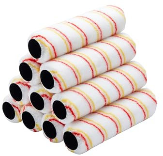 Fit For The Job Confezione da 10 rulli a pelo medio da 22,9 cm per una finitura liscia con vernici a emulsione, per dipingere pareti e soffitti