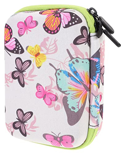 CAXUSD Custodia per Fotocamera per Bambini Oxford Portatile Organizer e Tasche in Rete Integrate, per Viaggi e Campeggio Piccole Fotocamere