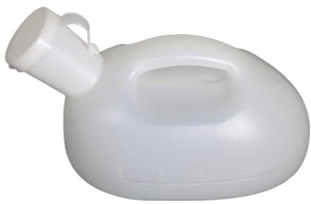 SXTYYH Portable Urinoir Homme avec Couvercle Pistolet Urinoir for Les Personnes âgées Patients Alités Bouteille De Pipi for La Nuit Urinal Récipient(Blanc)