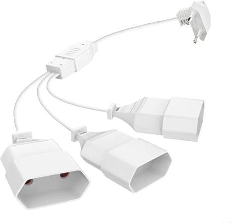 GZGXKJ Eurostecker Verlängerung 3 in 1 VerläNgerungskabel Dünn 0,75 mm² Euro Verlängerung Stecker Max 2,5A/250V Flaches Stromkabel für TV Computer Verlängerungskabel Flachstecker