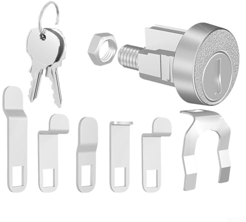 Kit de remplacement de serrure de boîte aux lettres avec 2 clés pour serrure de garde-robe L1172C, cylindre de serrure en alliage de zinc et languettes de verrouillage pour une sécurité fiable du
