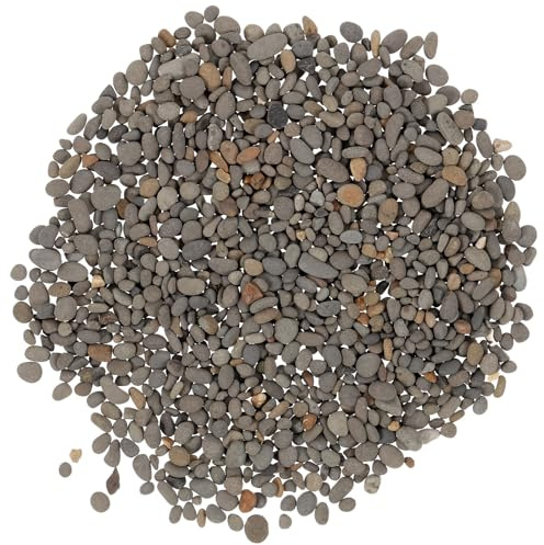 ANDRESLAD Galets Décoratifs Naturels pour Aquarium 2-5 Mm 50 G Pierres de Rivière Lisses pour Micro-Paysage, Diorama, Bassin et Jardin, Matériau de Roche Miniature pour Bricolage et Décor