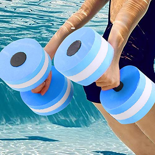 RASTKY Manubri in Schiuma per Aerobica in Acqua 1 Paio Manubri per Bodybuilding in Acqua Allenamento Fitness Bilanciere () Attrezzatura per Esercizi Piscina Fitness (BLUE)