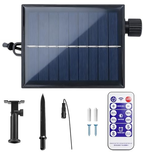 GBKDQQ 8 modos de parpadeo Timing Solar String Light Control Box Solar Boxes Baterías Solar Automático Impermeable Controlador de Cadena de Luces Solar (3 V)