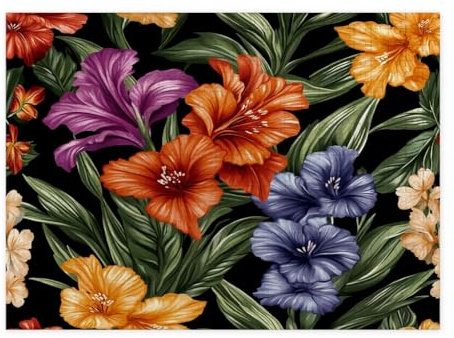 Spring Gladiolus Flower Jigsaw Puzzles for Adults 500 Piece, Vintage Retro Florals Wooden Puzzles, Fun Aesthetic Pattern Decorations for Home