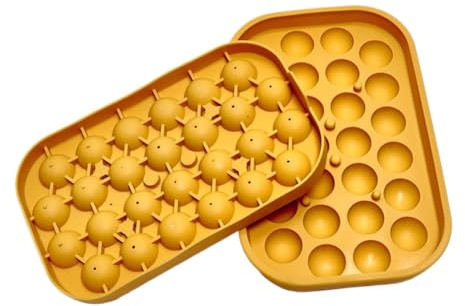 Stampo per sfere di ghiaccio, 26 griglie, stampo riutilizzabile in silicone per uso alimentare, facile rilascio, vassoio per sfere di ghiaccio, stampo riutilizzabile per uso alimentare, per cocktail