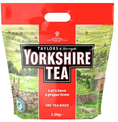 Yorkshire Tea, 480 Tea Bags (1.5 kg) | 1 Pack of 480 Tea Bags, Everyday Black Tea Bags, Bag with a Handle, Sourced from Some of the World's Finest Tea Gardens