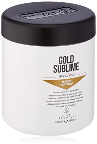 Light irridiance - Mascarilla para tratamiento de queratina (1000 ml), color dorado