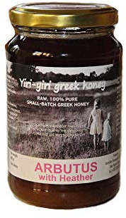 RAW Greek Honey 100% pure - ARBUTUS (STRAWBERRY TREE HONEY) with Heather 480g - a rare winter honey of exceptional antioxidant and antibiotic content.