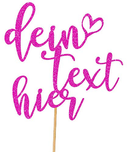 Cakeshop Personalisierte Nachricht Glitzer Kuchen Deko Angepasste Farbe alle Namen, jedes Alter, alle Wörter Glitzer Kuchen Dekoration für Geburtstagskuchen (Hellrosa)