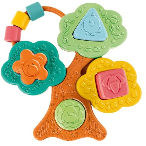 Chicco Baobab Forme e Incastri, Gioco a Incastro a Forma di Albero con 4 Forme Geometriche Colorate, Realizzato in Plastica Riciclata, Made in Italy - Giochi Educativi 6 Mesi - 3 Anni