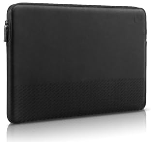 Dell, PE1422VL, 14 Premier EcoLoop Leder Schutzhülle, für umweltbewuste Vielreisende (bis max. 14 Zoll (35.56 cm), wasserabweisend, inkl. Stifthalterung, 50 % recycelten Lederfasern) Schwarz