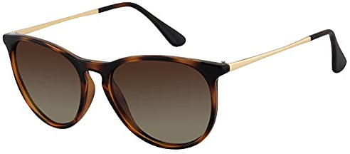EFE Polarisierte Sonnenbrille Herren Damen Vintage Elegant UV400 Schutz Ultraleicht Rahmen für Reisen Fahren und Angeln