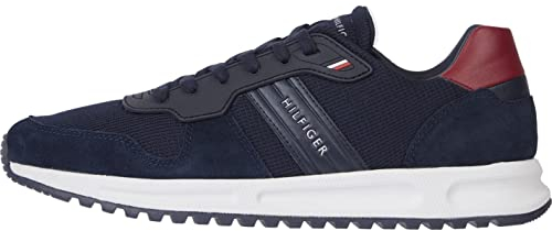 Tommy Hilfiger Herren MODERN Mix FM0FM04283 Runner Sneaker, Blau (Desert Sky), 40 EU