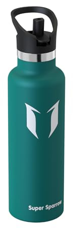 Super Sparrow Borraccia Termica, Acciaio Inox Bottiglia Termica - 750ml - Senza BPA Borracce, Borraccia Bambini per Scuola, Sport, Campeggio, Yoga, Palestra, Ciclismo