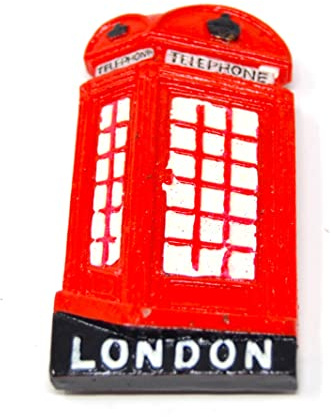 3D-Kühlschrankmagnet mit Telefonzelle aus London, 6,5 cm x 4 cm, Retro-Briefkasten, Großbritannien, klassischer Telefonstil