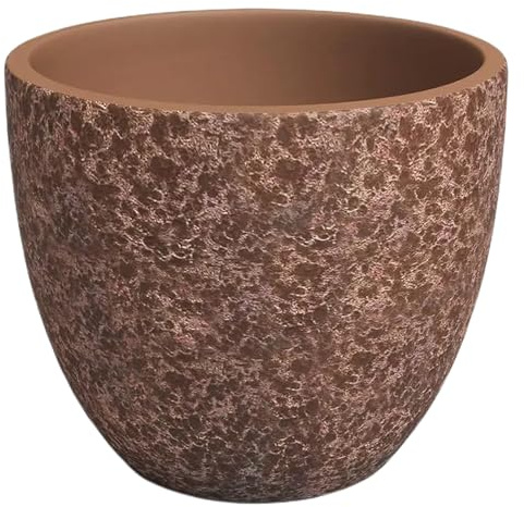 Artevasi Héstia Topf, Blumentopf, Dekorativer Topf, Komplexe Textur, Handgemachte Keramik, Farbe Terracotta, 20cm