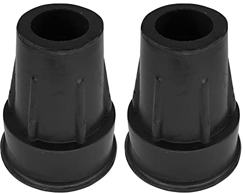 cyclingcolors 2x krücken gummi 18mm schwarz mit Metallverstärkung pads gehstöcke unterarmgehstützen stockspitze für wanderstöcke Rund Rohrkappen Endkappen Kappen Rundrohr