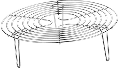 Grille de Cuisson Ronde Durable H 7cm Grille Vapeur Grille, Grille Outil en Acier Inoxydable Pratique pour Cuisson au Refroidissement à Vapeur, Cuisine Four Restaurant et Maison Pot, 11.02 Pouces