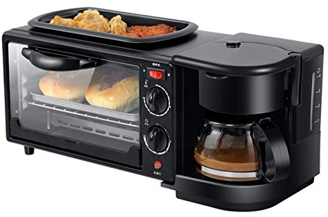 Forno Forno a microonde in Argento Tact Smalto Interni Forno Elettrico Padella Caffettiera Multifunzione 3 In1 Toast Forno con convezione