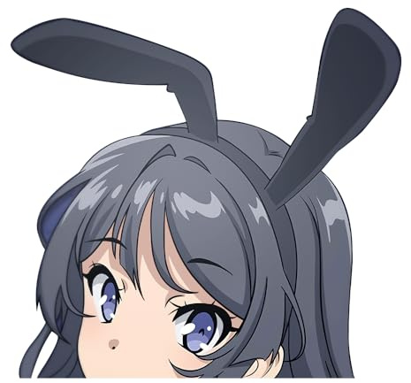 Anime Auto Aufkleber Mai Sakurajima Peeker Wasserdicht Vinyl Auto Zubehör Aufkleber für Stoßstange Fenster Laptop Kofferraum