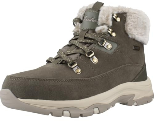 Skechers Trego ankelstövel för kvinnor, Oliv, 39.5 EU