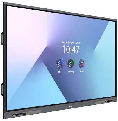 polyboard - Interaktives Whiteboard 75 Zoll mit Google-EDLA & Office (4K UHD) 2.4G WiFi - Digitales Smart-Board & Tafel für Schule & Unternehmen - Flipchart Monitor Touch-Screen