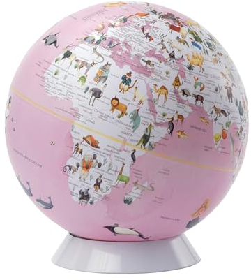 TROIKA Kinderglobus 25cm, pink/weiß,