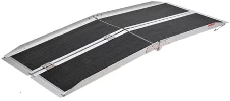Portable Wheelchair Ramp 6ft, Double Non-Slip, Aluminum Collapsible Wheelchair Ramp, Home Threshold Ramp, YMINCGGM Manufacturing Load Capacity Up to 800lbs, Suitable for Doorways, Steps