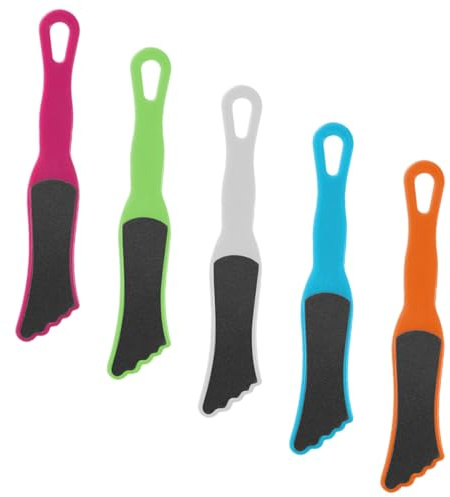 Ipetboom 5 Piezas Depurador De Piel Muerta De Pies Papel De Lija Para Plastico Archivo De Herramienta De Pedicura Para Pies Tope De Pie Único Archivo Escarchado El Plastico