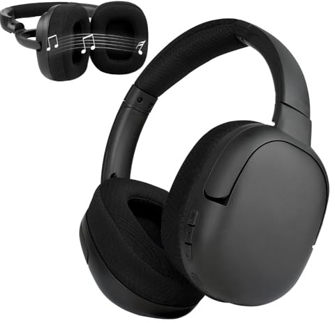 XuanGui Wireless Over Ear Headphones Speakers, Bluetooth 45 Hours Playtime, Adjustable Stereo Headphones with Microphone, FM, Micro SD/TF for Home & Travel (Black)