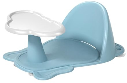 Babybadewannenstuhl mit Starken Saugnäpfen aus Kunststoff für Kleinkind | Stabile Saugfüße, Glatte Oberfläche, Geeignet fürs Baden, Füttern, Haare Schneiden