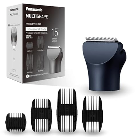 Panasonic ER-CHC1-A301 MULTISHAPE Aufsatz, Haarschneideaufsatz, Modulares Körperpflegesystem, 15 Längeneinstellungen, 4 Kammaufsätze, Schwarz