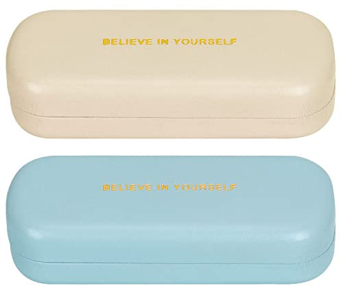 Simpolor 1/2 Stück Hardcase Brillenetui, Kratzfeste Tragbare Brillenbox, Hartschalen Etui Brillenorganizer Brillenaufbewahrung für Sonnenbrille Lesebrille