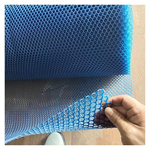 Gartennetz, PVC-beschichtetes Kunststoff-Geflügelnetz, Sechseckloch-Tierbarriere-Zaunnetz, Maschenschutznetz mit festen Riemen (Farbe: Blau, Größe: 1,2 x 25 m)