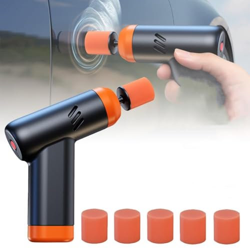 Mini lucidatrice per auto, senza fili, 2000 mAh, lucidatrice eccentrica, ricaricabile, con 2 velocità, regolabile, per riparazione dei graffi, per la cura dell'auto