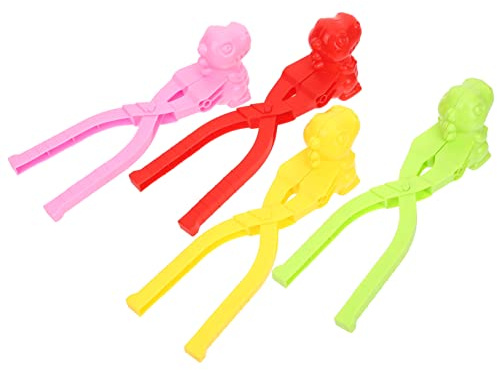 PHENOFICE 4 Stück Maker Schnee Spiel Spielzeug Schnee Formen Maker Klemmen Kinder Spielzeug Winter Clip Winter Outdoor Spielzeug Schnee Spielzeug Herstellung Werkzeug Clips