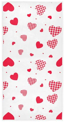 Strapazierfähig Duschhandtücher Liebesherzmuster Sporthandtuch Premium Saunatuch für Männer Sport Reisen 40X70cm