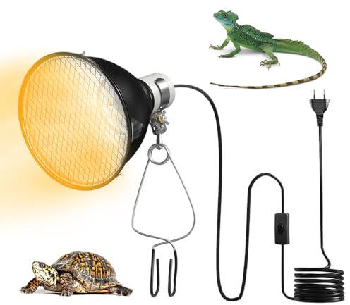 KQWVZ Rettile Protezione Lampada Riscaldante, Rettile Lampada Zoccolo A Cupola, 200W 5.5Pollici E27 LampadaRiscaldante Tartarughe Rettilis, Portalampada Riscaldant per Tartaruga(Senza lampadina)