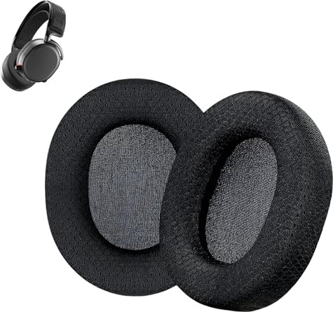1 Paar Ohrpolster für SteelSeries Arctis 1/3/5/7/7+/7P/7P+/7X/7X+/9/9X/Pro/Prime(Passt Nicht zu Arctis Nova) Wireless Kopfhörer - Mesh Gewebe Kopfhörer Ohrpolster