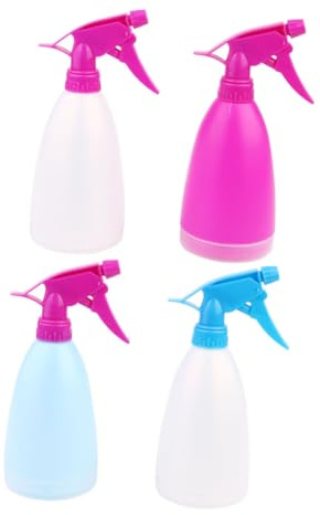 LOORGVEL 4 piezas Botellas de Spray Reutilizables de Pulverizadores de Plástico para Peluquería y Hogar Atomizadores de Alta Presión con Colores Aleatorios Reutilizable Color Aleatorio