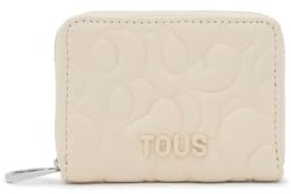Tous Monedero De Piel Beige, para Mujer, Medidas 8 x 10,5 x 2 cm, Colección Tous Greta