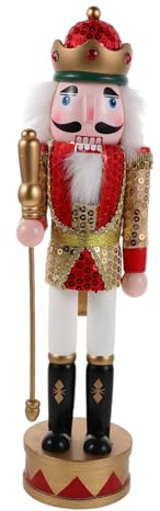 Ciieeo Adornos De Cascanueces Vintage Tallados Madera Figuras De Soldados Cascanueces Clásicas para Decoración Navideña para Estantes Obsequio De Navidad